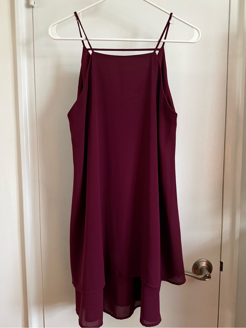 Charlotte Russe swing dress size medium in maroon.
